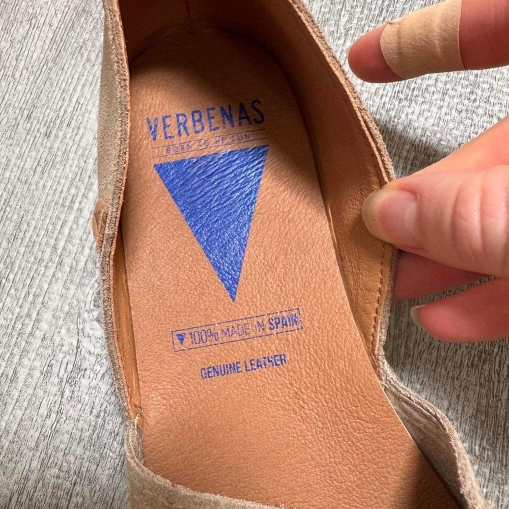 Verbenas Leather Suede Espadrille Flats Slip On Shoes Women's 9 - Picture 4 of 6